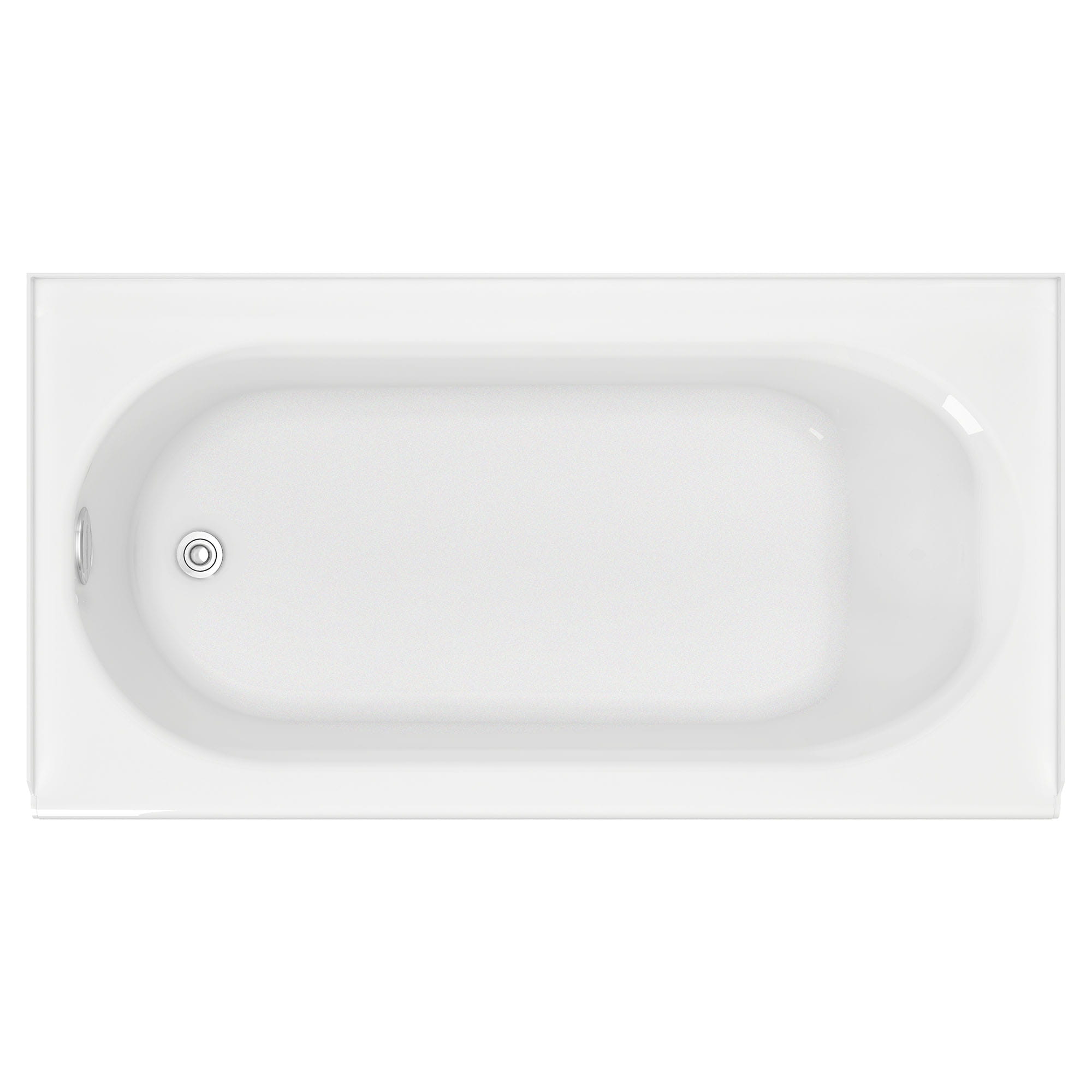 Princeton Americast 60 x 34 Inch Integral Apron Bathtub Left Hand Outlet Luxury Ledge with Integral Drain WHITE